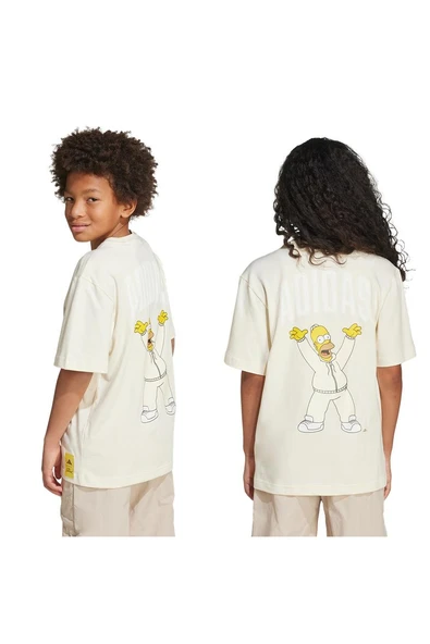 adidas  Çocuk  Beyaz  T-shirt J SIM GFX T JL9180 - Resim 7