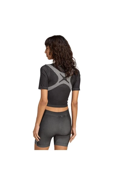 adidas Kadın Siyah T-shirt SEAMLESS TEE JV7159 - 3