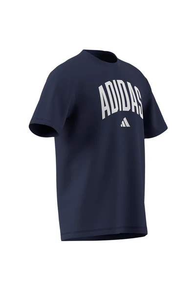 adidas  Erkek  Mavi  T-shirt M COLLEGIATE T JM6417 - Resim 9