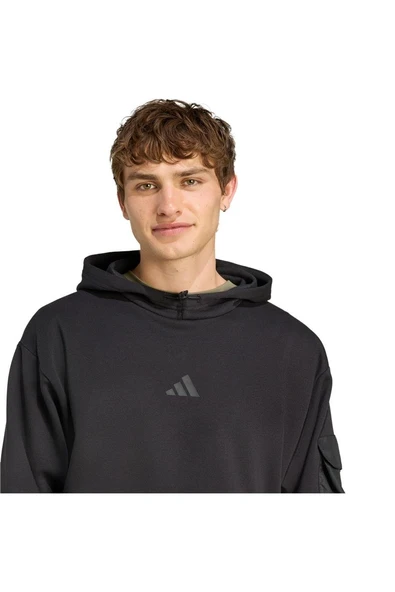 adidas Erkek  Siyah  Sweatshirt M CT UTILITY HD JM1484 - Resim 6