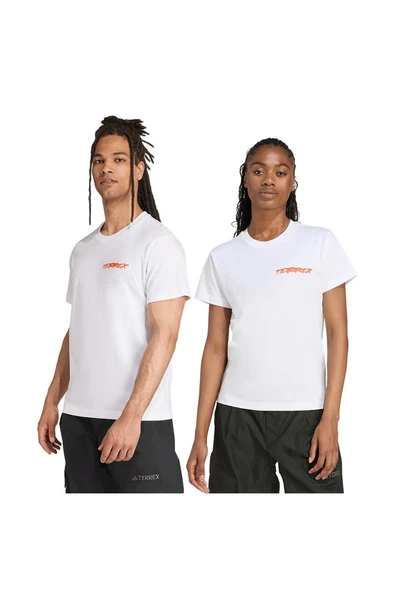 adidas Erkek  Beyaz  T-shirt U SNOW T JM6361 - Resim 8