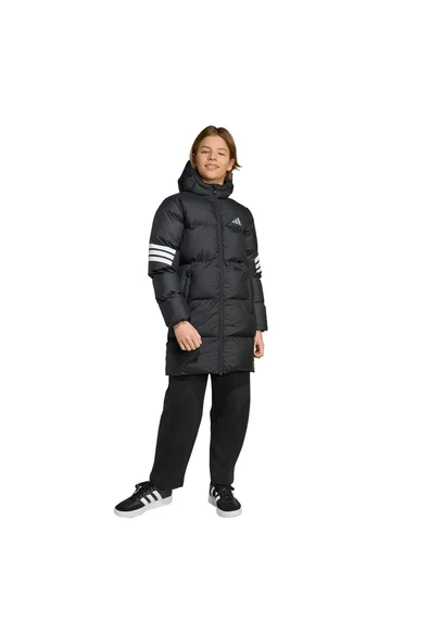 adidas  Çocuk Siyah  Mont J FI 3S PARKA JW2478 - Resim 4