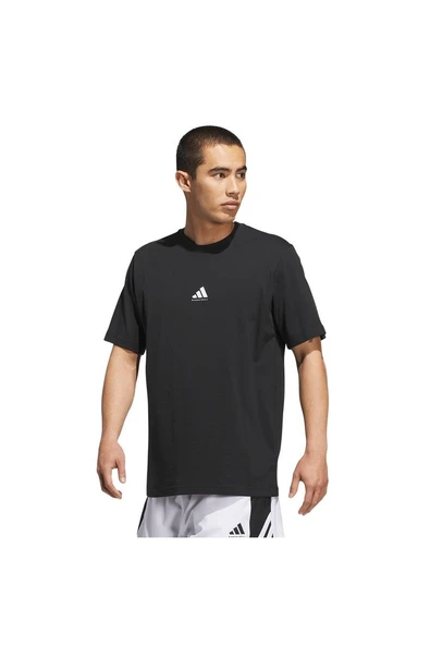 adidas  Erkek Siyah  T-shirt BB FOUND TEE JX0083 - Resim 3