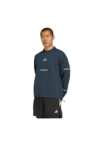 adidas Erkek  Siyah  Sweatshirt adi365 Crew M JP3845 - Resim 2