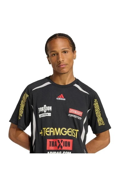 adidas  Erkek Siyah  T-shirt SS JERSEY KG2671 - Resim 5