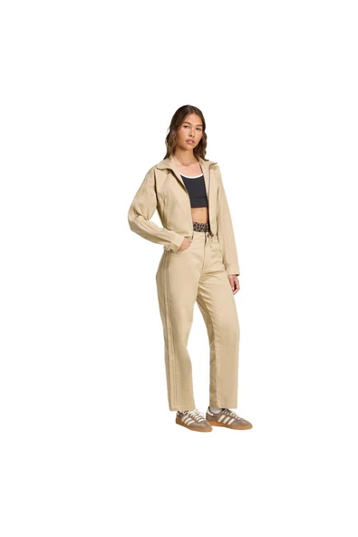 adidas  Kadın  Bej  Ceket FB CROP TT JX7600 - Resim 4