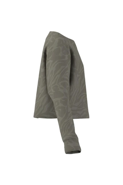 adidas  Çocuk Yeşil  Sweatshirt JG FI AOP TOP JW7543 - Resim 10