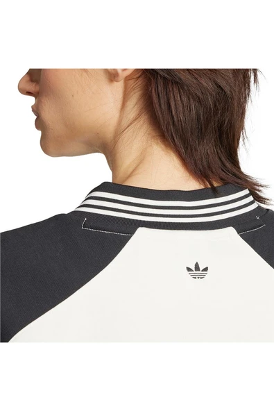 adidas Kadın  Beyaz  Sweatshirt CREW SWEATSHIRT JX7597 - Resim 6