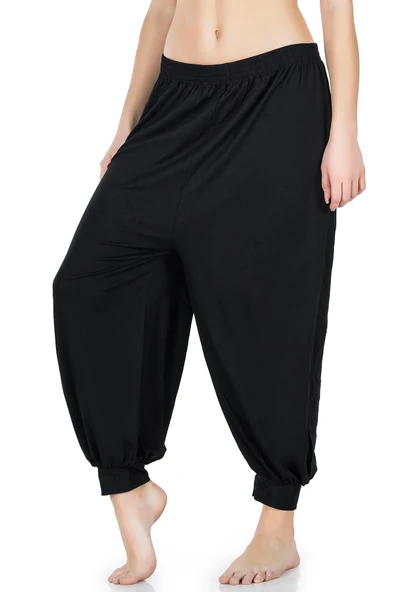 Derya Kurşun Siyah Manşetli Şalvar 0527-SYH - 3