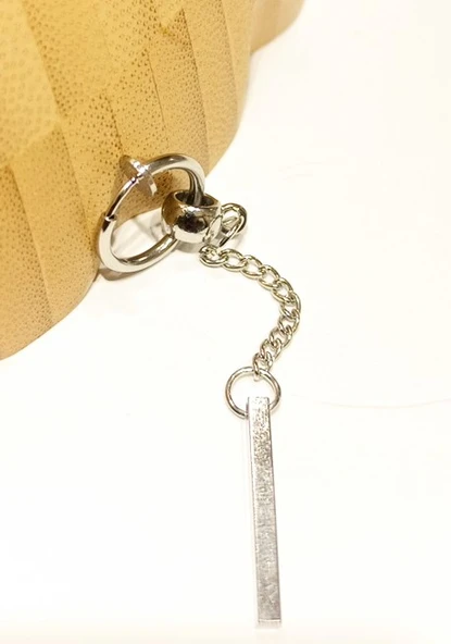 Monalisa Home Çelik Gümüş Renk Figürlü Unisex Küpe ürün görseli 1