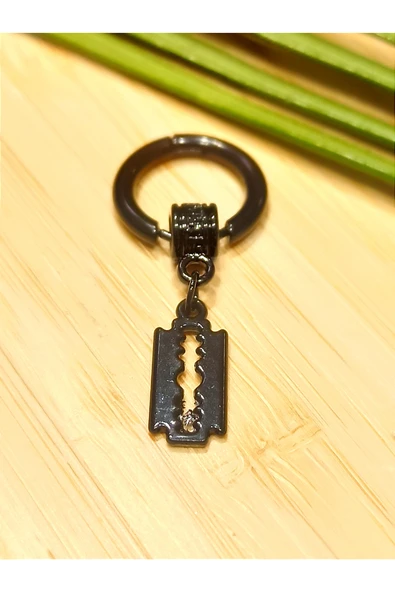 Monalisa Home Çelik Siyah Figürlü Unisex Küpe ürün görseli 1