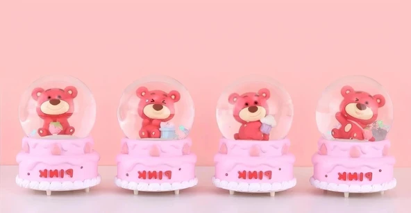 Ayıcıklı Işıklı Kar Küresi 7 Cm Alk3102 ürün görseli