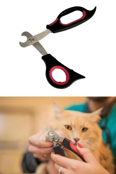 OLLEVRA Büyük Irk Köpek Kedi Çelik Uçlu Evcil Hayvan Tırnak Makası Pati Bakım Aleti Ergonomik Kaymaz - Resim 8