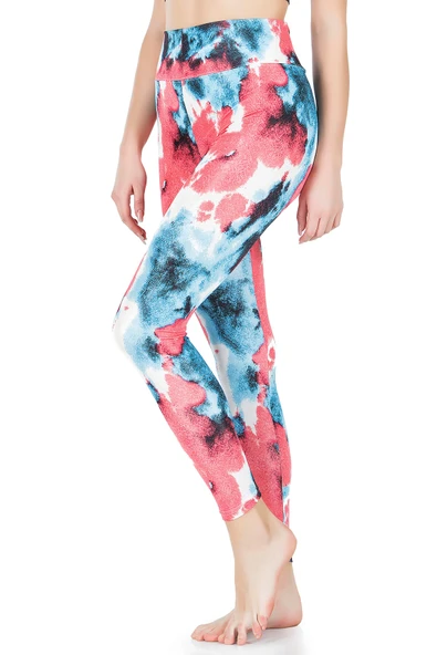 Derya Kurşun Desenli Yüksek Bel Kadın Tayt 0606 ürün görseli