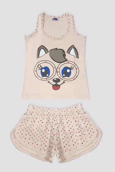 Kız Çocuk Baskılı Şortlu Takım 6526 ürün görseli