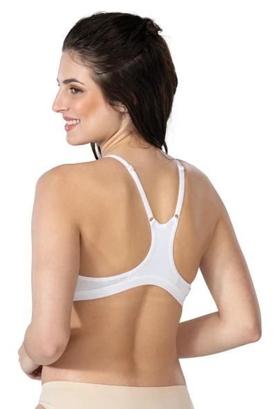 BEYAZ MI Emay 1416 Modal Cotton Önden Açmalı Sporcu Sütyen - Resim 2