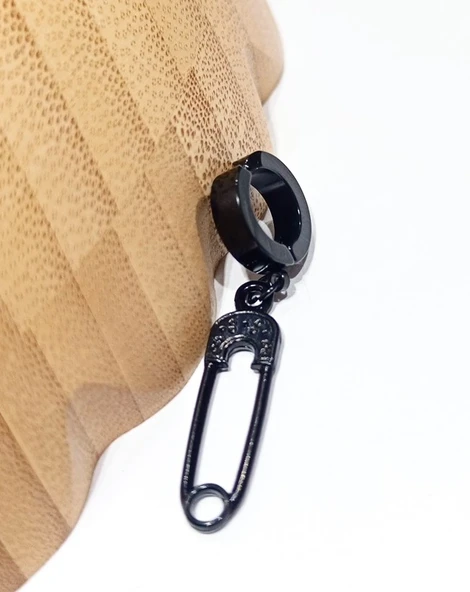 Monalisa Home Çelik Siyah Figürlü Unisex Küpe ürün görseli 1