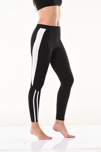 Derya Kurşun Şeritli Kadın Tayt 0591 - Resim 5