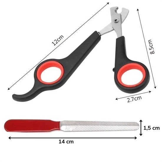 OLLEVRA Evcil Hayvan Tırnak Makası Ve Törpü Seti Manikür Pedikür Pati Bakım Aleti Kaymaz Sap - 6