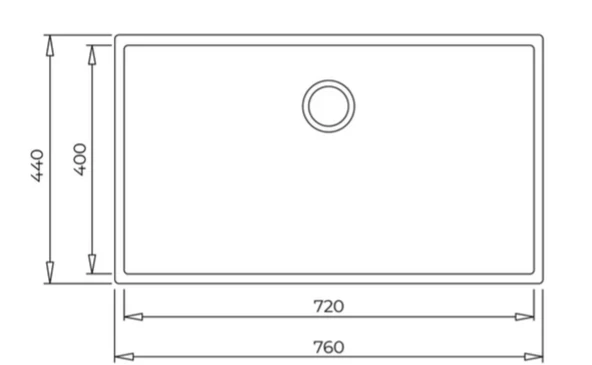 TEKA SQUARE 72.40 TEZGAH ALTI BRİGHT KREM GRANİT EVYE - Resim 4