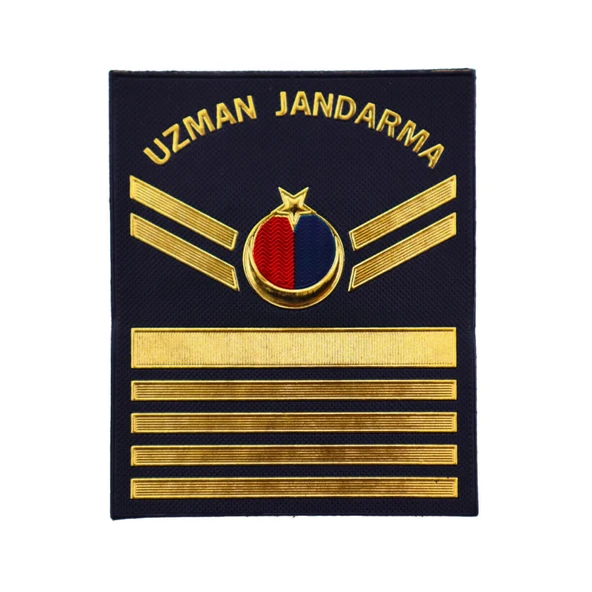 Uzman Jandarma 8 Kademeli Çavuş 3D Rütbe, 2025 Yeni Tip, Bir Çift Cırtlı, Standart Ölçü, 1.sınıf