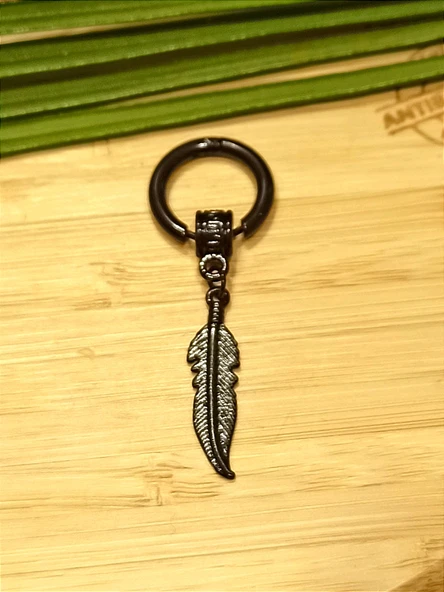 Monalisa Home Çelik Siyah Figürlü Unisex Küpe ürün görseli 1