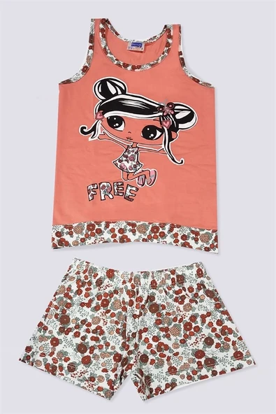 Kız Çocuk Şortlu Takım 6525 - Resim 4