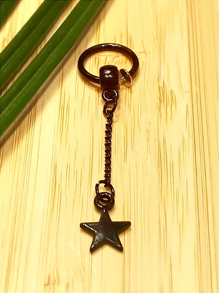 Monalisa Home Çelik Siyah Figürlü Unisex Küpe ürün görseli 1