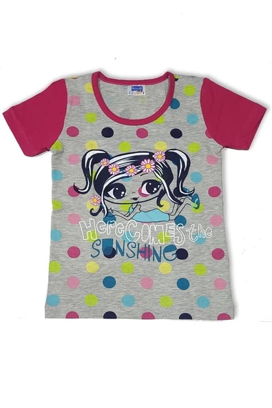 Kız Çocuk Kısa Kollu Pijama Takımı - Resim 2