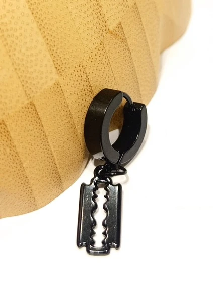 Monalisa Home Çelik Siyah Figürlü Unisex Küpe ürün görseli 1