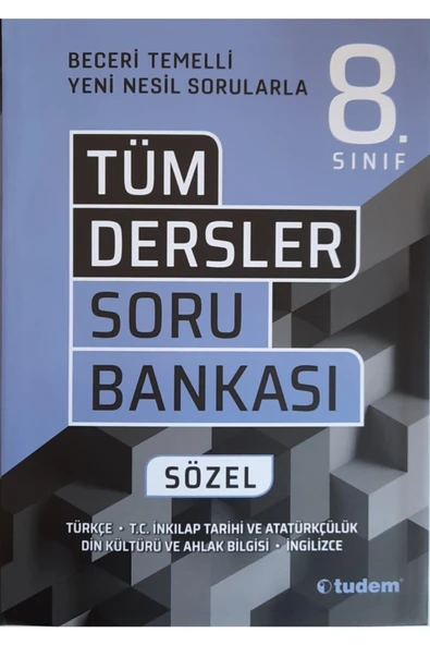 TUDEM 8.SINIF TÜM DERSLER SÖZEL BECERİ TEMELLİ SORU BANKASI ürün görseli