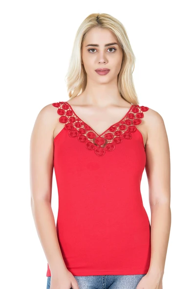 Derya Kurşun Güpürlü Kadın Tişört 268 ürün görseli 1