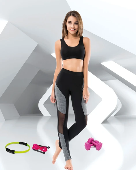 Derya Kurşun Transparan Sporcu Kadın Tayt 0546 ürün görseli