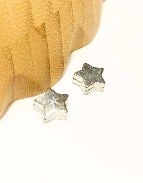 Monalisa Home Çelik Gümüş Renk Figürlü Unisex Küpe ürün görseli 1