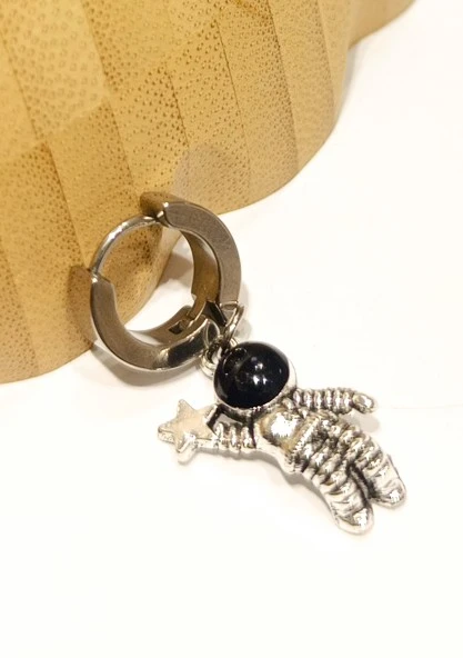 Monalisa Home Çelik Gümüş Renk Figürlü Unisex Küpe ürün görseli 1