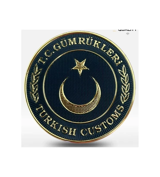 T. C. Gümrükleri Göğüs Arması 3 Boyutlu Yeni Nesil Plastik, Yeni Model Tip, Standart Ölçü, 1.sınıf Kaliteli ürün görseli