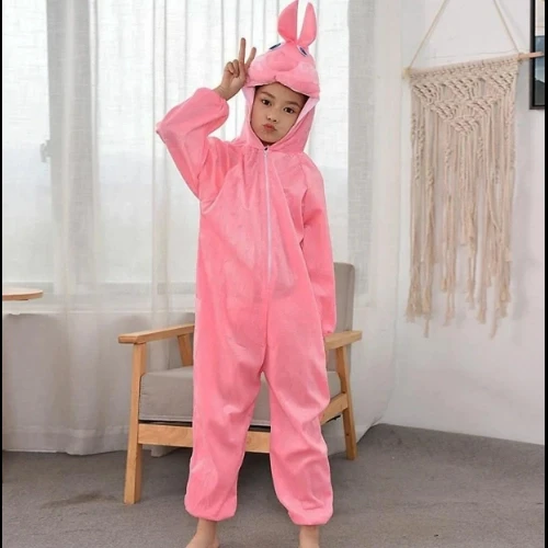 Litae Trend Çocuk Tavşan Kostümü Pembe Renk 4-5 Yaş - Resim 3
