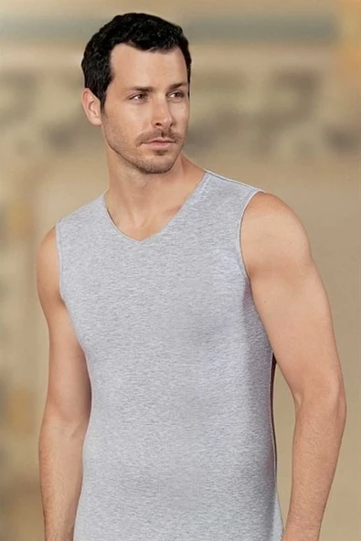 Şahinler Erkek Sıfır Kol V Yaka Likra Atlet E079 ürün görseli 1