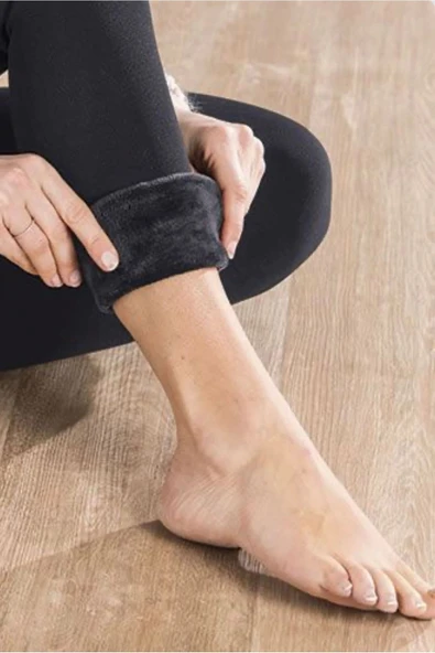 Siyah Peluş Tayt Pt580-1 - Resim 5