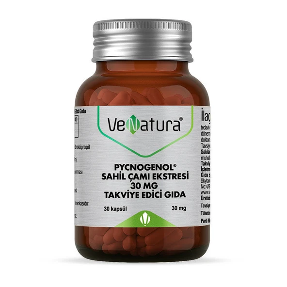 VeNatura Pycnogenol Sahil Çamı Ekstresi 30 mg Takviye Edici Gıda 30 Kapsül ürün görseli