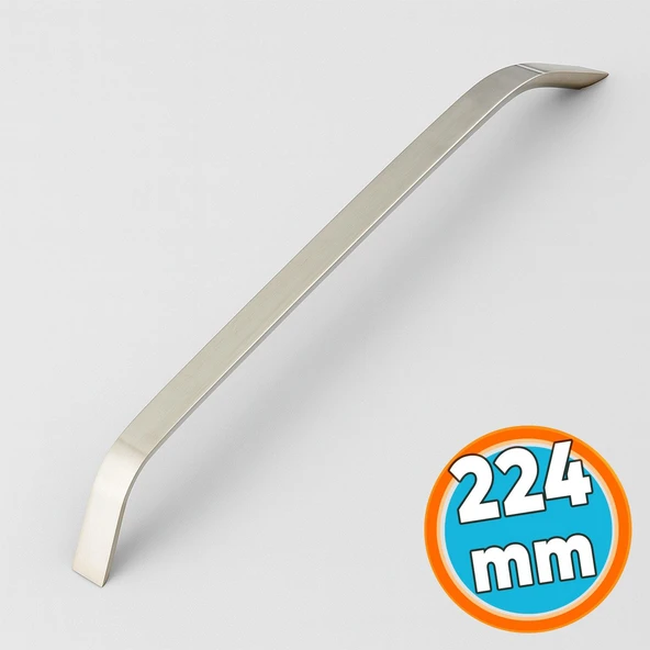 Mobilya Çekmece Mutfak Dolabı Dolap Kapak Kulpları Kulb Kulpu 22.4 cm Metal İnox Kulp 224 mm ürün görseli