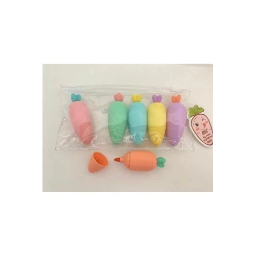 Litae Trend Havuç Tasarımlı Fosforlu Kalem Seti ürün görseli 1