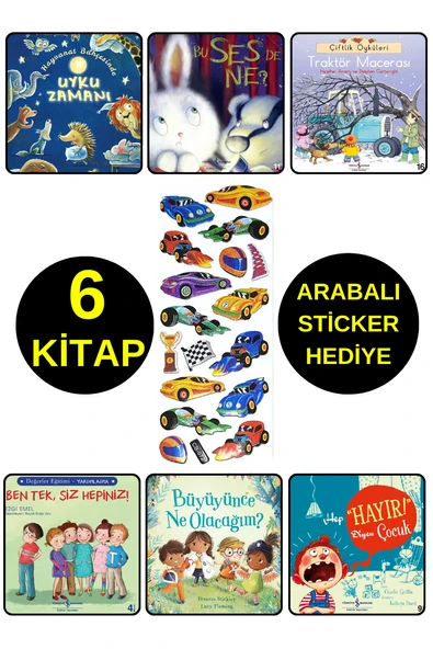 ARABALI STİCKER HEDİYELİ - OKUL ÖNCESİ RESİMLİ KİTAPLAR  - HAYVANAT BAHÇESİNDE UYKU ZAMANI - BU SES ürün görseli