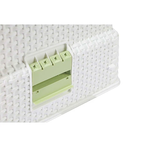 M-Pets Eco Rattan Kapalı Kedi Tuvaleti Yeşil 69x42x41 Cm - Resim 3