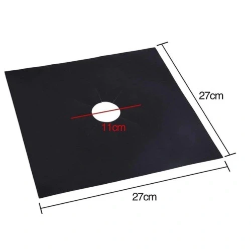 Litae Trend Ocak Koruyucu Folyo Yanmaz Yapışmaz 4'lü Set Siyah Renk - Resim 4