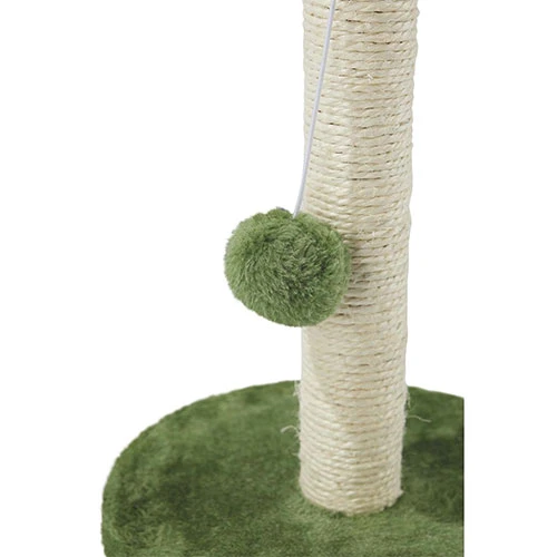 M-Pets My First Ponponlu Kedi Tırmalama Tahtası Yeşil 24x24x30 Cm - Resim 2