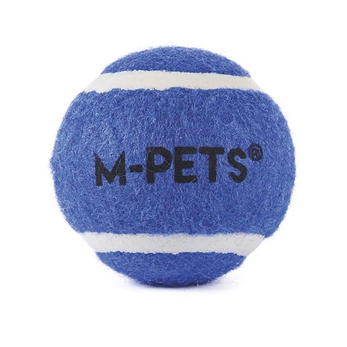 M-Pets Hop Tenis Topu Köpek Oyuncağı Mavi 3'lü 6,4 Cm - Resim 2