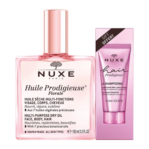 Nuxe Huile Prodigieuse Floral Çok Amaçlı Kuru Yağ 100 ml - Şampuan HEDİYE ürün görseli