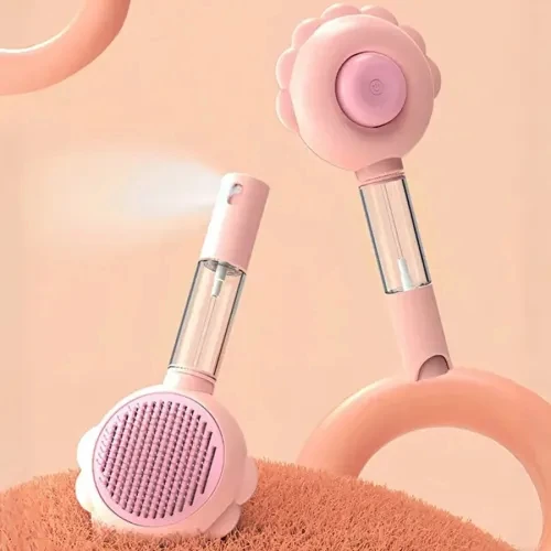 Litae Trend Basmalı Telli Su Sprey Hazneli Hayvan Fırçası - Resim 2