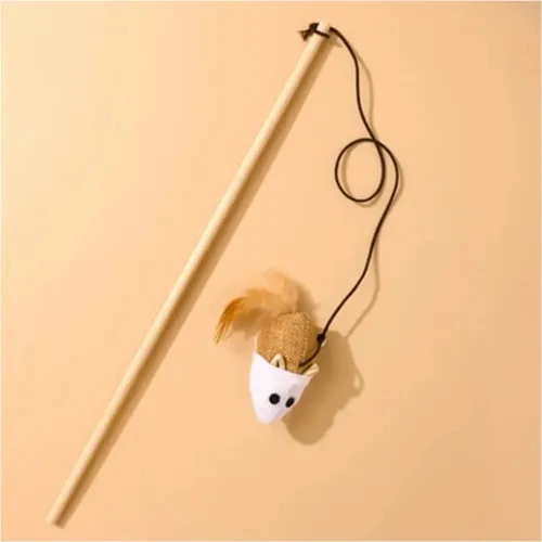 Litae Trend Doğal Jut Fare Sembollü Kedi Oltası - Resim 4